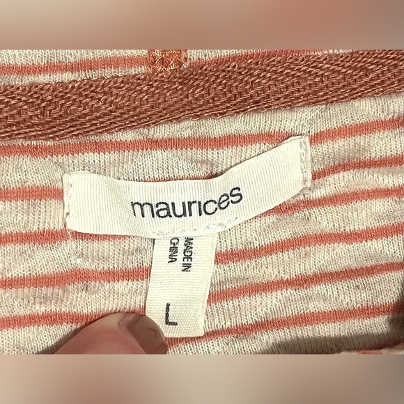 Maurices Women’s Hooded Long Sleeve Two-Tone Hoodie with Drawstring Size Large - Picture 10 of 15